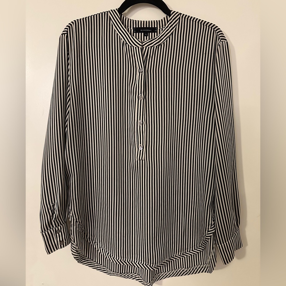 Black and White Striped blouse